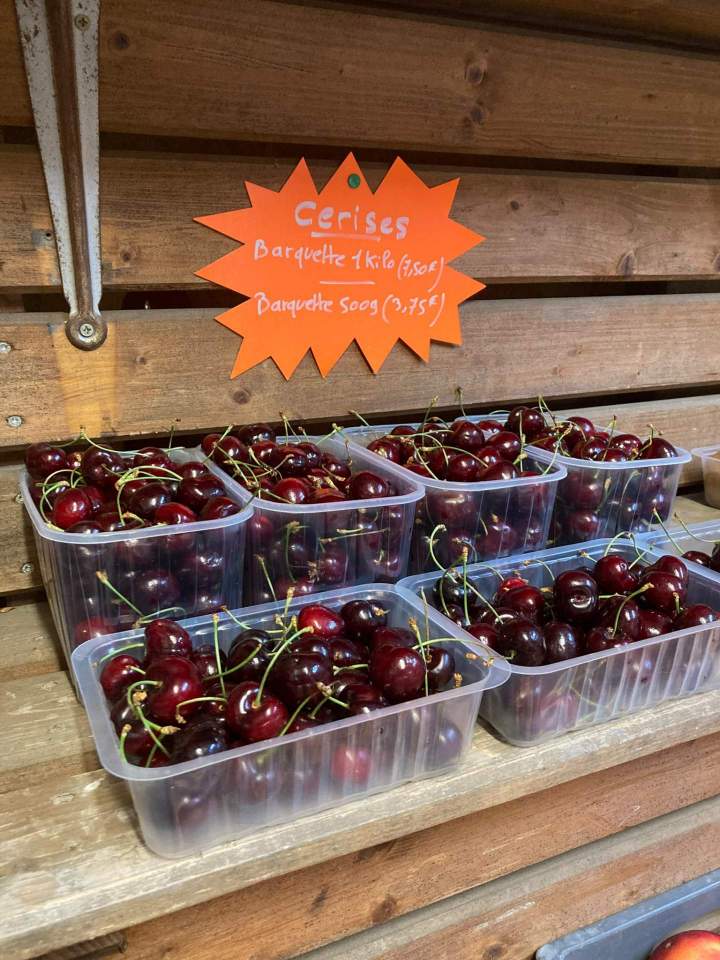 Barquettes cerises fraîches La Rochette